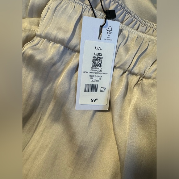 NWT Dynamite Satin Wide Leg Pants - Picture 5 of 5